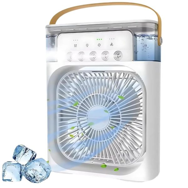 Drumstone 𝟏𝟓-𝐘𝐞𝐚𝐫 𝐖𝐚𝐫𝐫𝐚𝐧𝐭𝐲 -5-in-1 Air Cooler & Mist Fan – Portable AC with 3 Speeds, 5 Spray Modes & 600ml Tank | 60° Adjustable, Night Light, Perfume Compatible | Office & Room Use