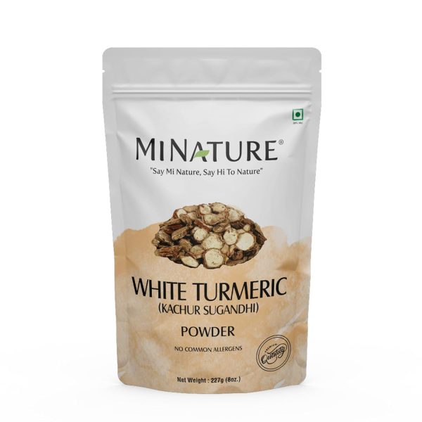 mi nature White Turmeric Powder| Kachur, Curcuma zeodaria,Poolankilangu | Does not stain | for All Skin Type Mask/Pack | From India| 227g