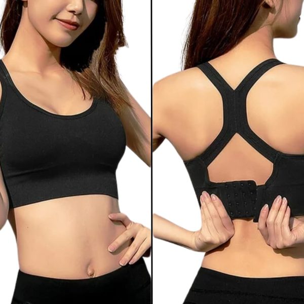 GLAMORAS Women's Nylon Spandex Padded Non Wired Racer Back Sports Bra for Gym, Cardio, Zumba and Yoga | Everyday Active Wear for Girls | Size M to 2XL