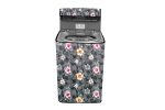 The Furnishing Tree Washing Machine Cover Floral Grey Compatible for Godrej 7.5 Kg Fully-Automatic Top Loading WTEON ADR 75 5.0 FDTH GPGR