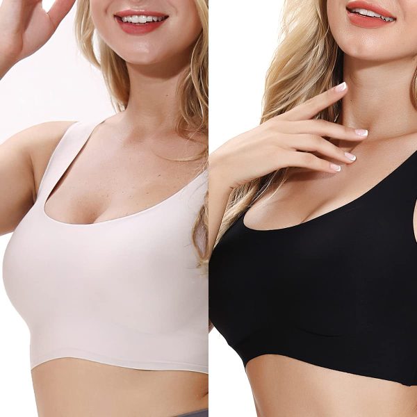SANQIANG Seamless Bras for Women Wireless Bra Lightly No-Underwire Design Low-Impact Sports Bras Comfy Daily Bra