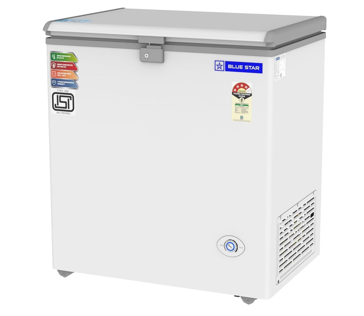 Blue Star CF4-180NEYW Single Door Deep Freezer (161 Liter, White, 4-star)