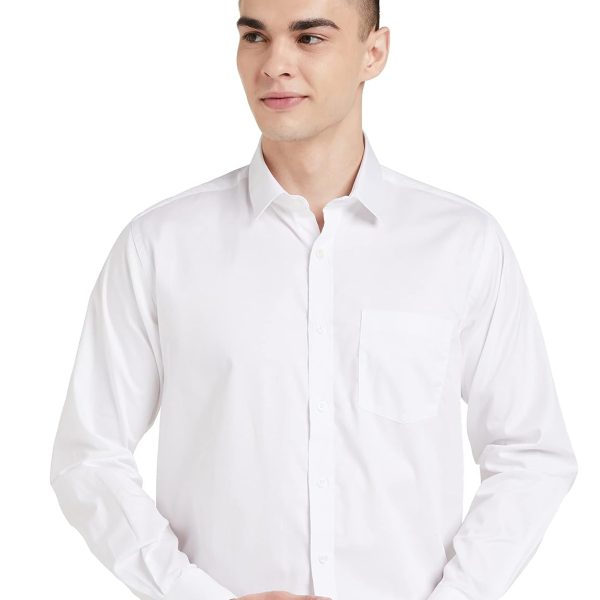 Amazon Brand - Symbol Men's Solid Cotton Formal Shirt | Plain | Full Sleeve - Regular Fit (Available in Plus Size and Combo Packs)