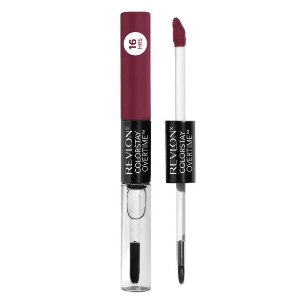 REVLON Colorstay Overtime Lipcolor, Long-wearing, Shiny Lip color, Kiss proof & Smudge Proof. 99% Moisturizing ingredients, Always Sienna - (380)