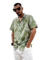 LookMark Men's Print Vibrant Printed Half Sleeve Loose Fit Casual Shirt in Cotton Blend – Perfect for Beach Days, Everyday Comfort, and Effortless Style