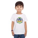 Double F Boys Cotton Independence Day T-Shirt, Round Neck, Half Sleeve, Regular Fit, 6 Months-16 Years, Red and Grey