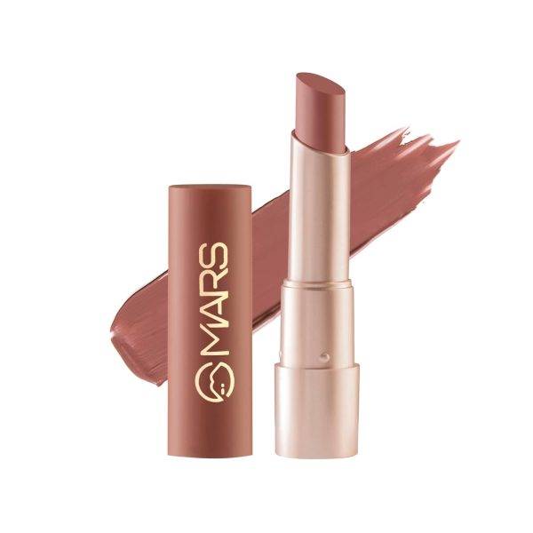 MARS Creamy Matte Long Lasting Lipstick for Women | Creamy Lipstick | Single Swipe Application | Smooth & Light Weight (3.2 gm) (12-Khoobsurat Kuchipudi)