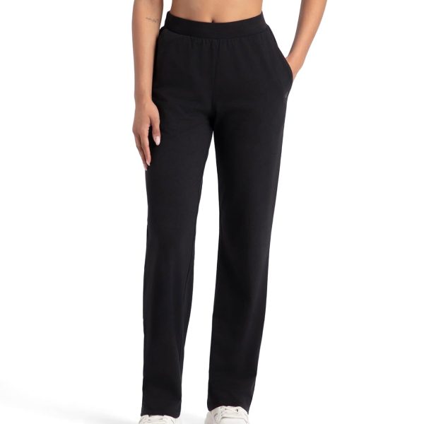 Jockey 1302 Women's Super Combed Cotton Elastane Stretch Mid Rise Relaxed Fit Trackpants with Side Pockets