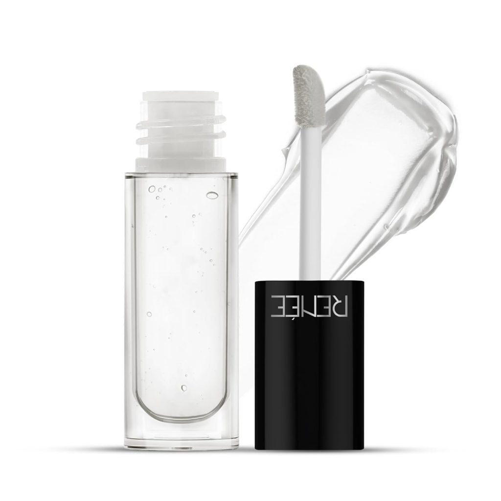 RENEE Hot Lips -Clear Lip Gloss | High-Glossy Shine | Enriched with Vitamin E | Lightweight | Non Sticky | Hydrating Formula | 4.5ml