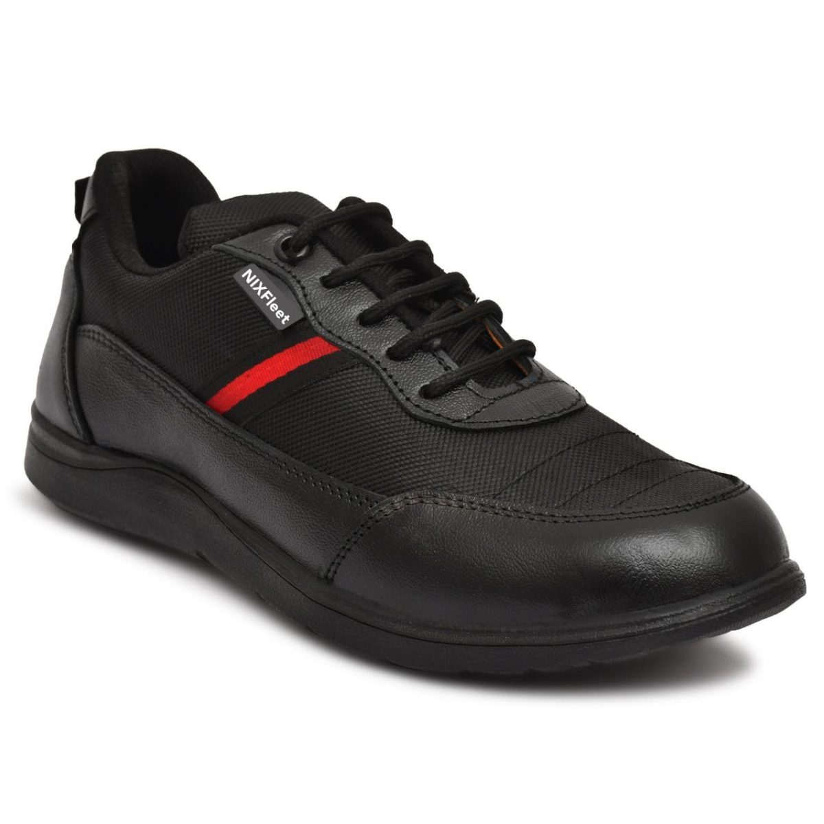 NIXFLEET Steel Toe Sports Look Safety Shoes for Men: Stylish and Sturdy Heavy-Duty Footwear with Slip-Resistant Outsole Black Size UK7