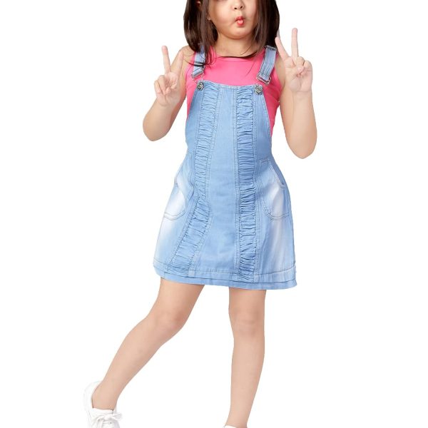 Naughty Ninos Girl's Pinafore Above The Knee Dress