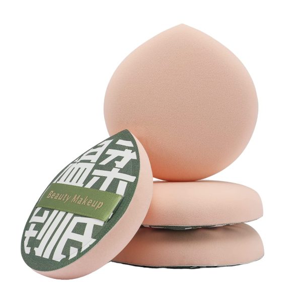 Ghelonadi Professional Makeup Sponge, Cotton Pad Applicator Foundation Makeup Blender Washable Foam Puff Sponge Beauty Cosmetic Puff For Liquid Foundation, Loose Powder (Teardrop Powder Puff_1pcs)