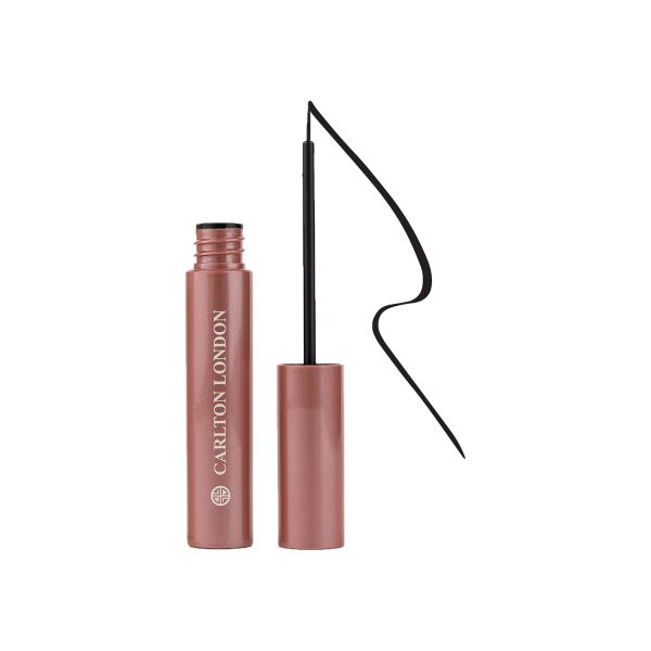Carlton London Stunnig Black Liquid Eye Liner |Enriched With Vitamin-E |Long Lasting Matte Waterproof Liner, Smudge Proof, Transfer Proof Eye Makeup |Upto 24 Hrs - 5ML(Process Black)