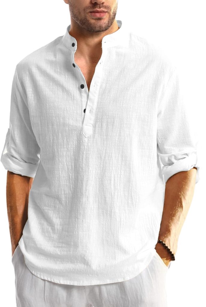 Bellstone Men's Solid Regular Fit Dress Shirt