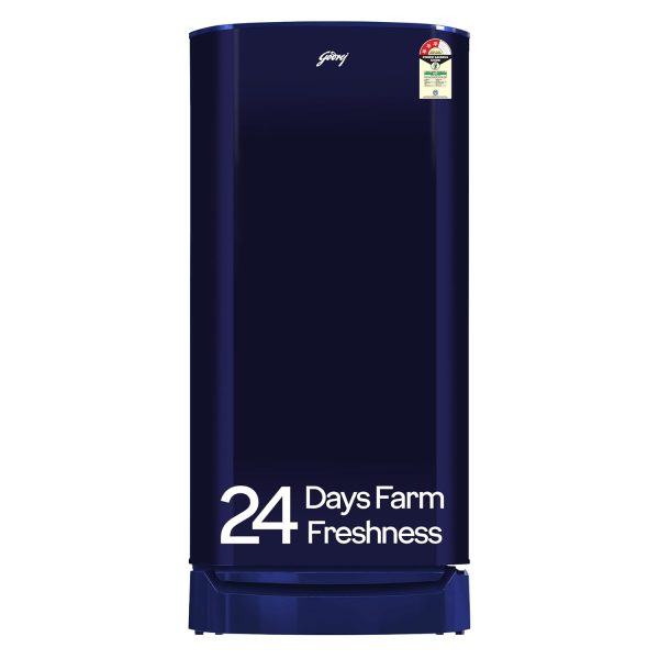Godrej 183 L 3 Star Farm Fresh Crisper Technology With Jumbo Vegetable Tray Direct Cool Single Door Refrigerator (RD R190C WRF NY BL, Navy Blue)