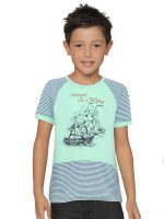 L'Adore Boy's Black Plain Short Sleeve T-Shirt