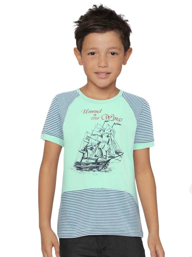 L'Adore Boy's Black Plain Short Sleeve T-Shirt