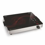 Glen 2000W Infrared Induction Stove with Grill Rack for Barbecue, Crystal Glass Plate, Digital Display, 3 Preset Cooking Modes, Touch Control, Infrared Cooktop Hot Plate (SA3074_Infra)