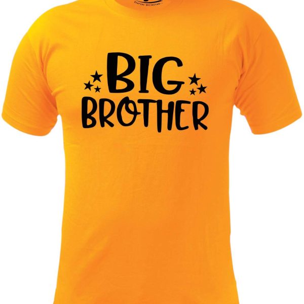 Hangout Hub Big Brother|Little Brother Printed T-Shirt for Boys | Super Combed Cotton Kids T-Shirt | Fade-Resistant Breathable Apparel (0-14 Years Size Option) Pack of 1 Tee