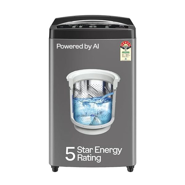Godrej 7 Kg 5 Star Fabrisafe Steel Drum Fully-Automatic Top Load Washing Machine (WTEON ALP 70 5.0 FDUN GPGR, Graphite Grey, Zero Pressure Tech Fills Tub 60% Faster)