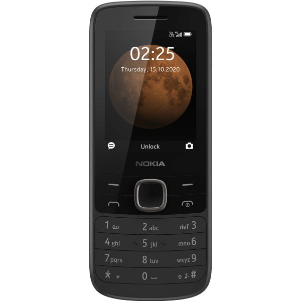 Nokia 225 4G Dual SIM Feature Phone with Long Battery Life, Camera, Multiplayer Games, and Premium Finish Black Colour