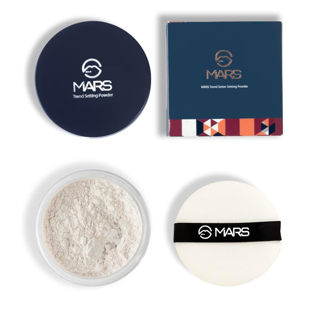 MARS Trend Setting Loose Powder | Lightweight & Long Lasting |Normal Ultra Fine Setting Powder For Face Makeup (8.0 Gm) (01-Matte Translucent),White
