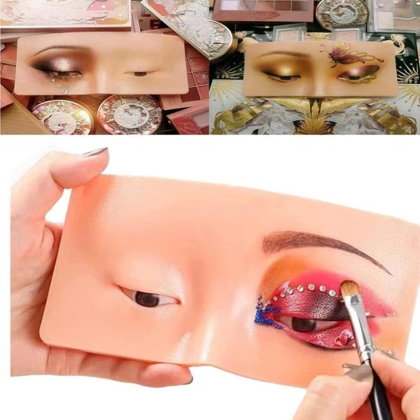 M.S TRADERS® Eye Make Up Practice Dummy | Face Board | Silicon Skin Board for Beginners and Artists (Pack of 1)