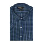 ACCOX Men's Half Sleeves Formal Regular Fit Cotton Check Shirt(Multi,GC122)