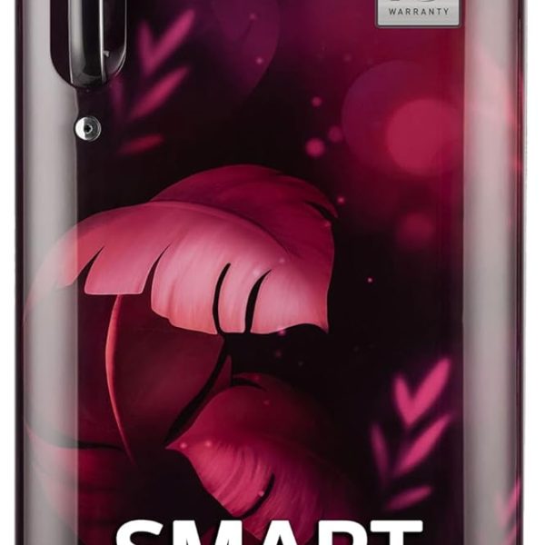 LG 185 L, 5 Star, Smart Inverter, Direct Cool Single Door Refrigerator (GL-D201APIU, Purple ILAN, Moist N Fresh, Auto Smart Connect & Base Stand Drawer)