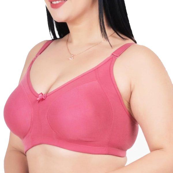 Fashiol Women Cotton Non Padded Wirefree Heavy Big Bust Side Support Full Coverage Minimizer Bra with Detachable Strap Multicolor - Pack of 1