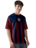 crazymonk Barcelona Printed Graphic Oversized T-Shirt - Multi Color