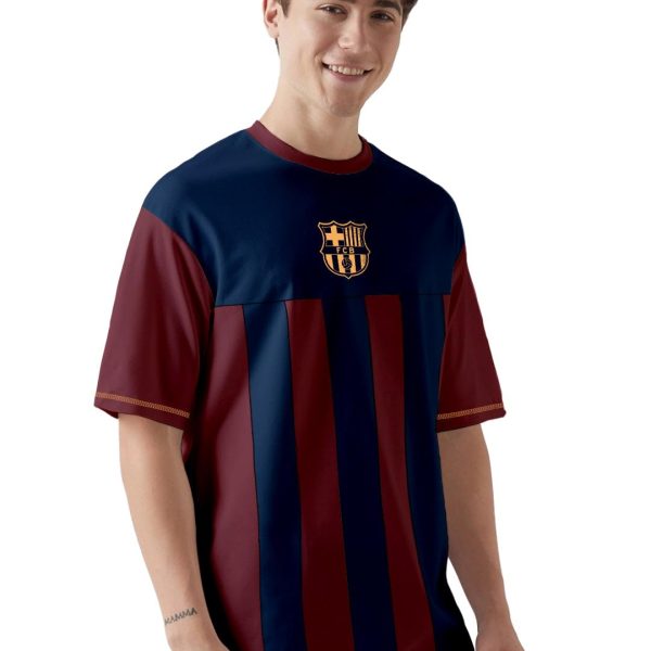 crazymonk Barcelona Printed Graphic Oversized T-Shirt - Multi Color