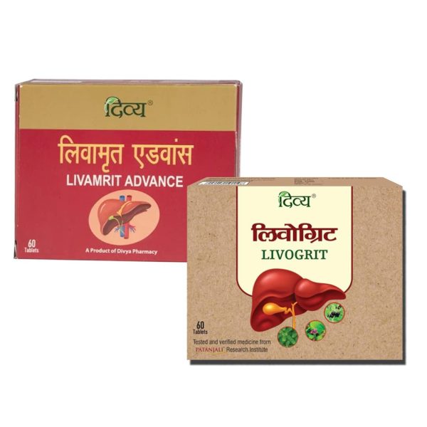 Patanjali Divya Livamrit Advance 60 Tablet and Livogrit 60 Tablet