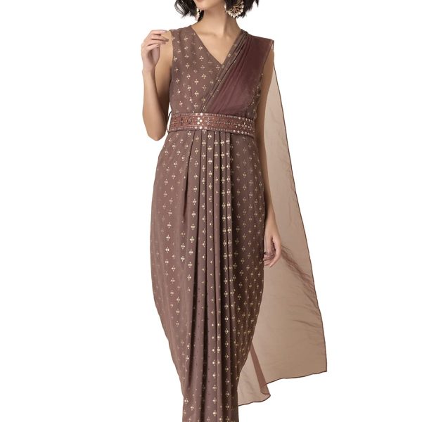 Indya Women Pre-Draped Saree