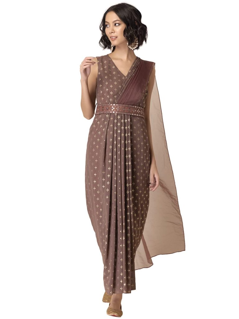 Indya Women Pre-Draped Saree