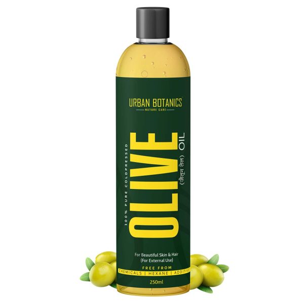 UrbanBotanics® Pure Cold Pressed Olive Oil For Hair and Skin, 250ml
