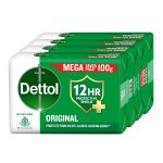 Dettol Original Bathing Soap Bar with 12hr Germ protection (400gm) | Kills 99.99% Germs, 100g (Pack of 4)