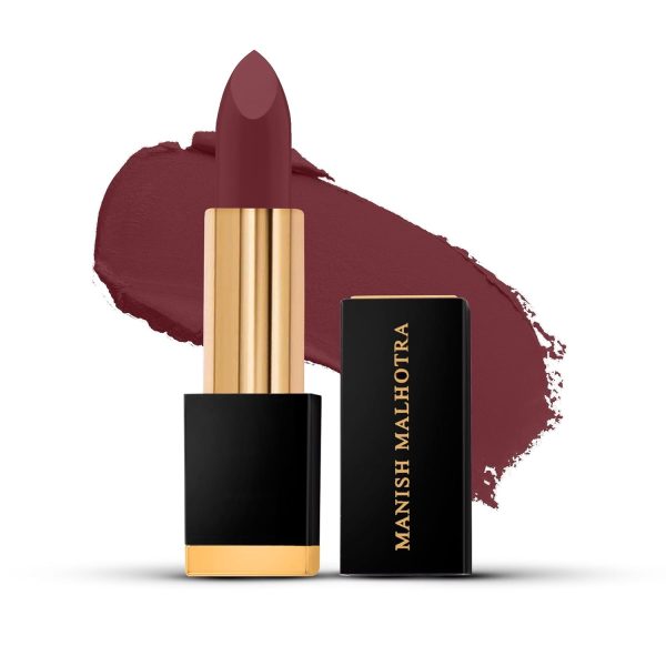 MyGlamm Manish Malhotra Soiree Creamy Matte Lipstick - 07 Rare (Mauve Shade) | Long Lasting, Pigmented With SPF 30 & Vitamin E (4.2g)
