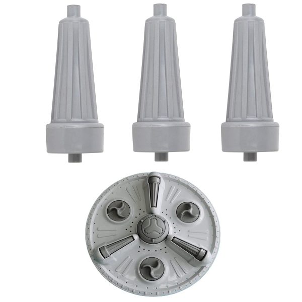 SHRITHU Washing Machine Roller Compatible with Lg Semi Automatic Pulsator Roller Belan Washing Machine (3 Pcs Set)
