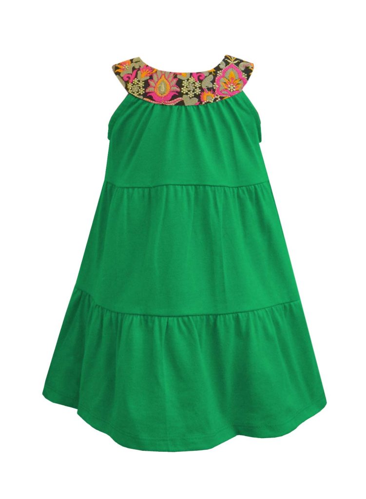 A.T.U.N. (ALL THINGS UBER NICE) Girls Cotton Embroidery Knee Length Skater Casual Dress