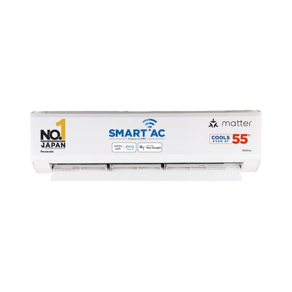 Panasonic 1.5 Ton 4 Star Premium Wi-Fi Inverter Smart Split AC (Matter Enabled, Higher Airflow, Copper Condenser, 7in1 Convertible, True AI, 4-Way, PM 0.1 Filter, CS/CU-NU18AKY4WX, White)