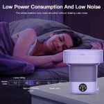 The Viral Hub Semi-Automatic Folding 9L Small Mini Washing Machine with Dryer Deep Cleaning 3 (AB7)