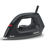 Havells Dry Iron Dazzle 1100 Watts, Iron Press, Greblon Non Sick Sole Plate with German Technology, Shock Proof Body, Aerodynamic Design, 360° Swivel Cord, 2 Year Manufacturer Warranty (Black) Plastic