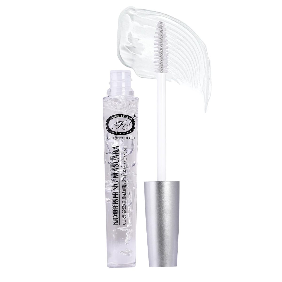 Fashion Colour Clear Lash & Brow Mascara – 8ml | Transparent Mascara Waterproof & Long Lasting | Clear Eye Brow Enhancer, Eye Brow Set Gel & Shaper, Lengthening Mascara for Women Enriched with Vitamin E (Transparent)