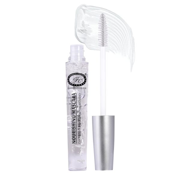 Fashion Colour Clear Lash & Brow Mascara – 8ml | Transparent Mascara Waterproof & Long Lasting | Clear Eye Brow Enhancer, Eye Brow Set Gel & Shaper, Lengthening Mascara for Women Enriched with Vitamin E (Transparent)