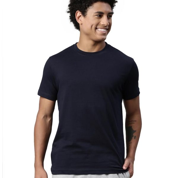 Levi's 025 Men's Premium Soft Cotton Solid T-Shirt - Round Neck, Short Sleeves with Side Branding (Pack of 1)