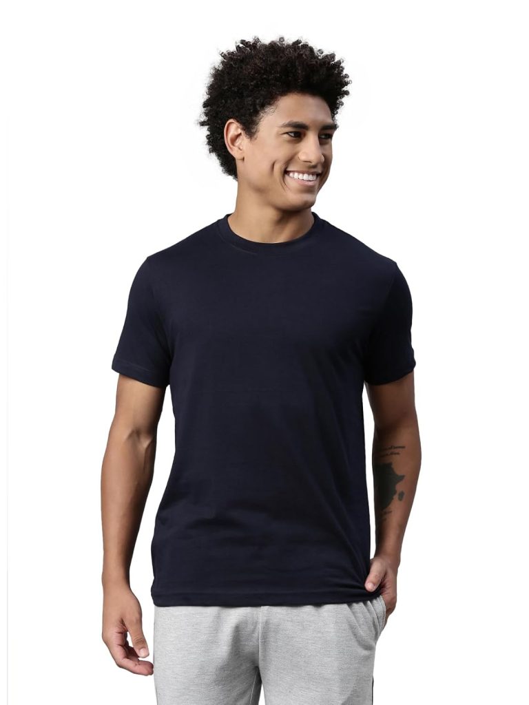 Levi's 025 Men's Premium Soft Cotton Solid T-Shirt - Round Neck, Short Sleeves with Side Branding (Pack of 1)