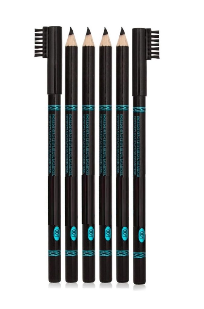 Facejewel Perfect Eyebrow Pencil waterproof (Set Of 6) (Black)