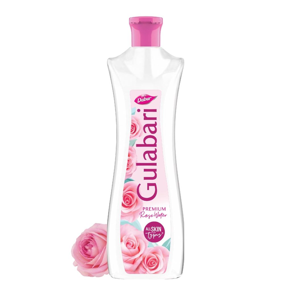 Dabur Gulabari Premium Rose Water/Face Toner - 400ml | No Paraben | Alcohol Free | Cleanses, Hydrates & Moisturises Skin | Balances & Restores Skin's pH Levels | For All Skin Types