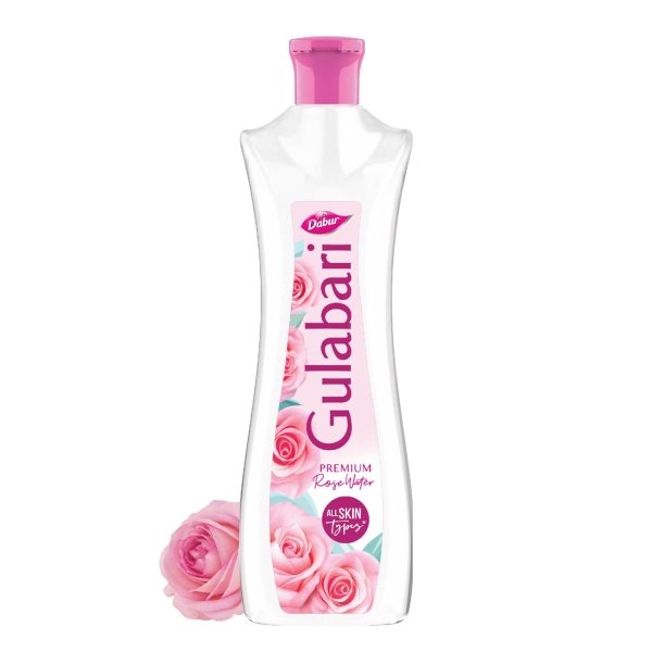 Dabur Gulabari Premium Rose Water/Face Toner - 400ml | No Paraben | Alcohol Free | Cleanses, Hydrates & Moisturises Skin | Balances & Restores Skin's pH Levels | For All Skin Types